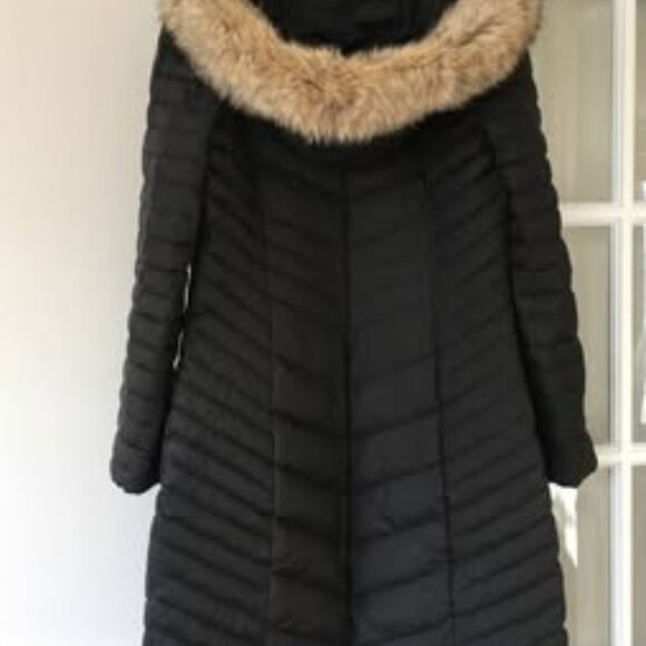 Marc New York Women Down Puffer Coat With Fox Fur Black Small - Picture 3 of 3